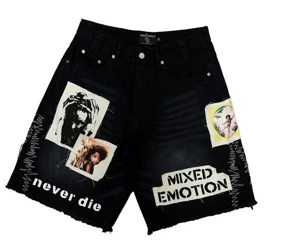 Mixed Emotion Black “Chaos” Carpenter Shorts Black