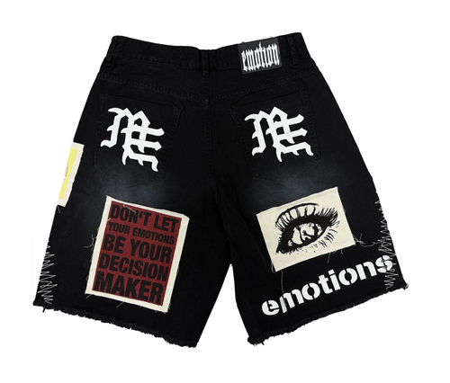 Mixed Emotion Black “Chaos” Carpenter Shorts Black