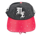 Mixed Emotion SnapBack Rhinestone Black Red