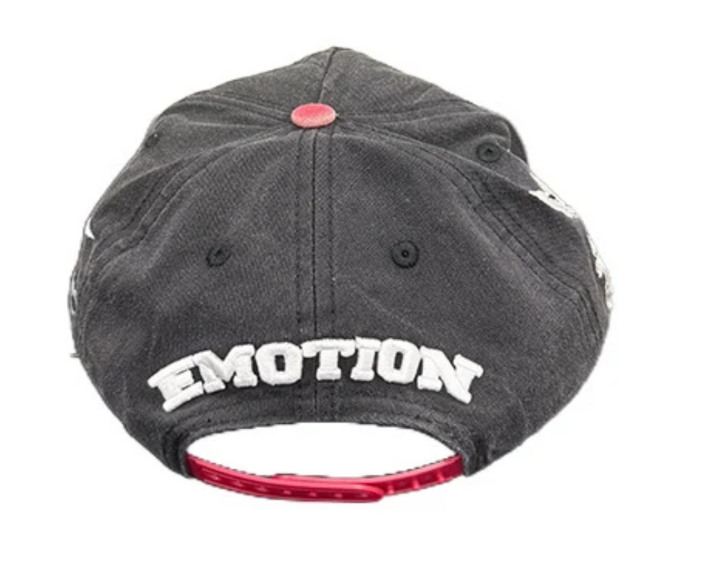 Mixed Emotion SnapBack Rhinestone Black Red