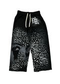 Mixed Emotion Black Stripped Baggy Sweats